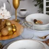 Set 6 tazzine con piattino, bianco, porcellana, bordo oro