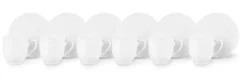 Set 6 tazzine con piattino, bianco, porcellana, 100 ml