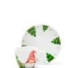 Set 6 tazzine con piattino, gnomo, porcellana, 90 ml