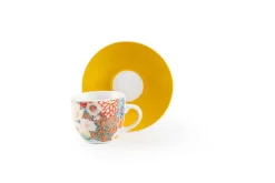 Set 6 tazzine con piattino, kimono, porcellana, 90 ml