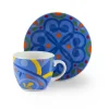 Set 6 tazzine con piattino, messico, porcellana, 90 ml