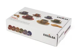 Set 6 tazzine con piattino, messico, porcellana, 90 ml