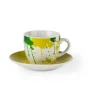 Set 6 tazzine con piattino, vernice, porcellana, 90 ml