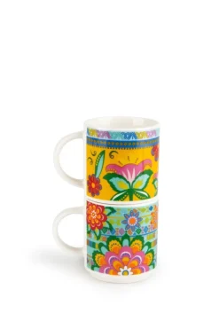 Set 6 tazzine, multicolore, porcellana, 100 ml