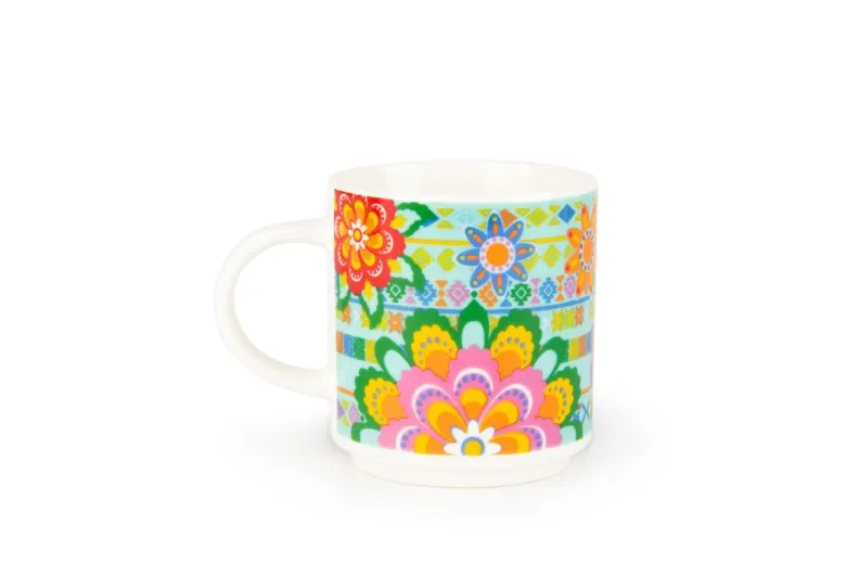 Set 6 tazzine, multicolore, porcellana, 100 ml
