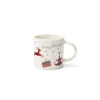 Set 4 tazzine, natalizie, porcellana, 90 ml