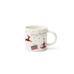 Set 4 tazzine, natalizie, porcellana, 90 ml