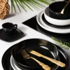 Set 6 tazzine, nero, ceramica, 70 ml