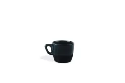 Set 6 tazzine, nero, ceramica, 70 ml