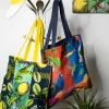 Shopper, limoni, in cotone e poliestere