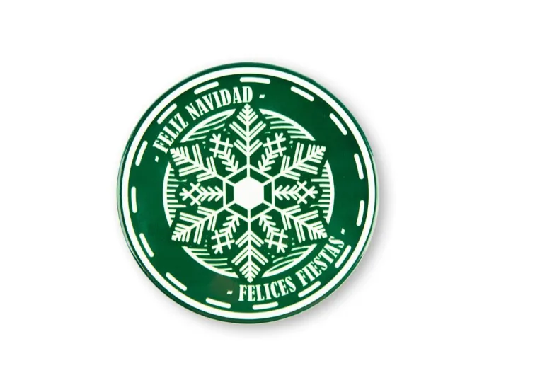 Sottobicchieri natalizi, 6 pezzi, ceramica decorata