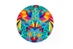 Sottobicchieri, 6 pezzi, ceramica, stile fiori messicani
