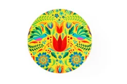 Sottobicchieri, 6 pezzi, ceramica, stile fiori messicani