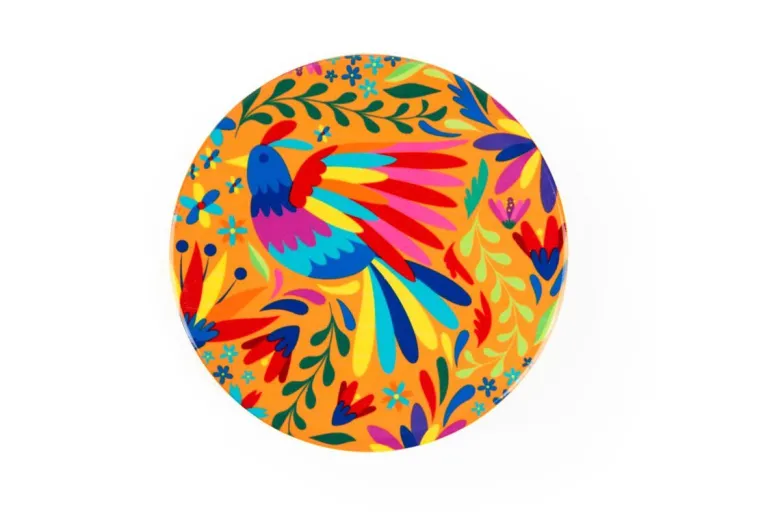 Sottobicchieri, 6 pezzi, ceramica, stile fiori messicani