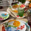 Sottobicchieri, 6 pezzi, ceramica, fiori