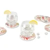 Sottobicchieri, 6 pezzi, ceramica, conchiglie e coralli