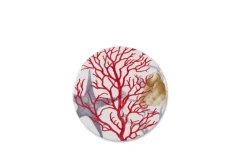 Sottobicchieri, 6 pezzi, ceramica, conchiglie e coralli
