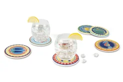 Sottobicchieri, 6 pezzi, ceramica, stile marinaro