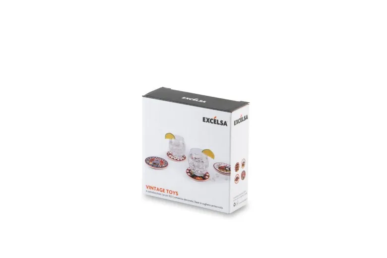 Sottobicchieri, 4 pezzi, ceramica, natalizi