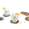 Sottobicchieri, 6 pezzi, ceramica, stile siciliano