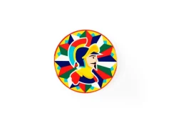 Sottobicchieri, 6 pezzi, ceramica, stile siciliano