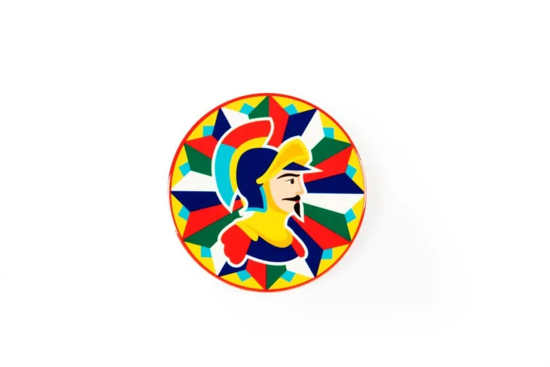Sottobicchieri, 6 pezzi, ceramica, stile siciliano
