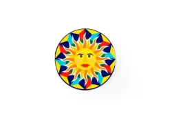 Sottobicchieri, 6 pezzi, ceramica, stile siciliano