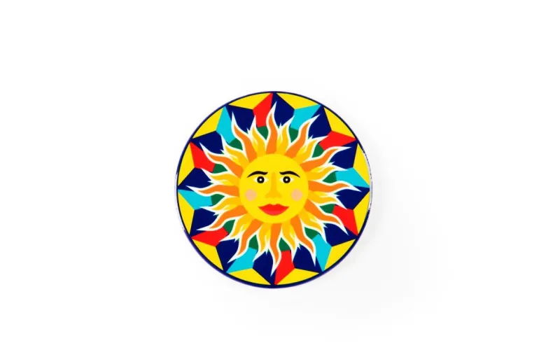 Sottobicchieri, 6 pezzi, ceramica, stile siciliano