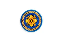Sottobicchieri, 6 pezzi, ceramica, stile siciliano