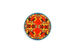 Sottobicchieri, 6 pezzi, ceramica, stile siciliano
