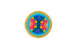 Sottobicchieri, 6 pezzi, ceramica, stile floreale