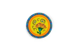 Sottobicchieri, 6 pezzi, ceramica, stile floreale