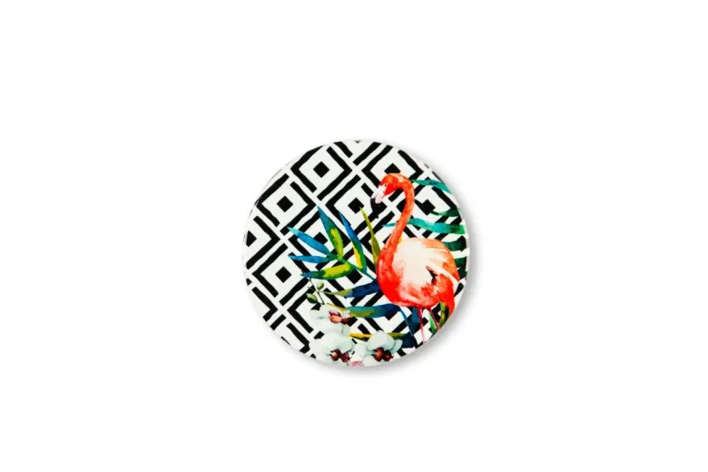 Sottobicchieri, 6 pezzi, ceramica, stile tropicale