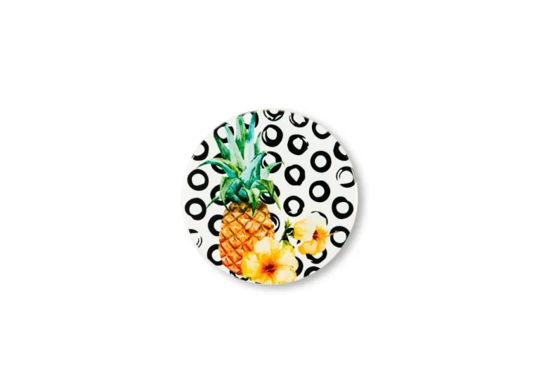 Sottobicchieri, 6 pezzi, ceramica, stile tropicale