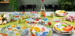 Sottopentola, 1 pezzo, ceramica, fiori