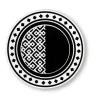 Sottopiatti, 6 pezzi, fantasia geometrica, bianco e nero
