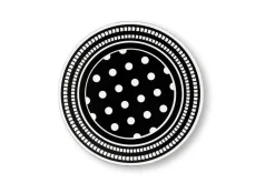 Sottopiatti, 6 pezzi, fantasia geometrica, bianco e nero