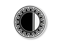 Sottopiatti, 6 pezzi, fantasia geometrica, bianco e nero