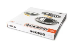 Sottopiatti, 6 pezzi, fantasia geometrica, bianco e nero
