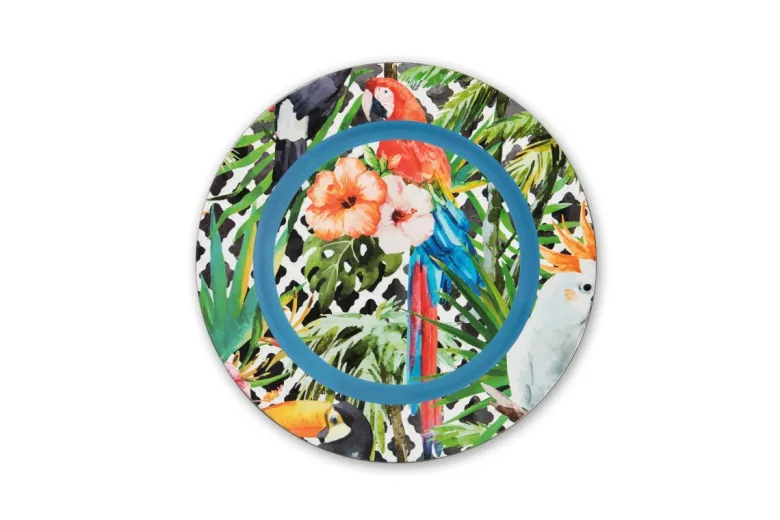 Sottopiatti, 6 pezzi, fantasia tropicale, multicolore