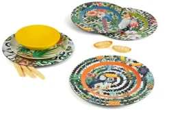 Sottopiatti, 6 pezzi, fantasia tropicale, multicolore