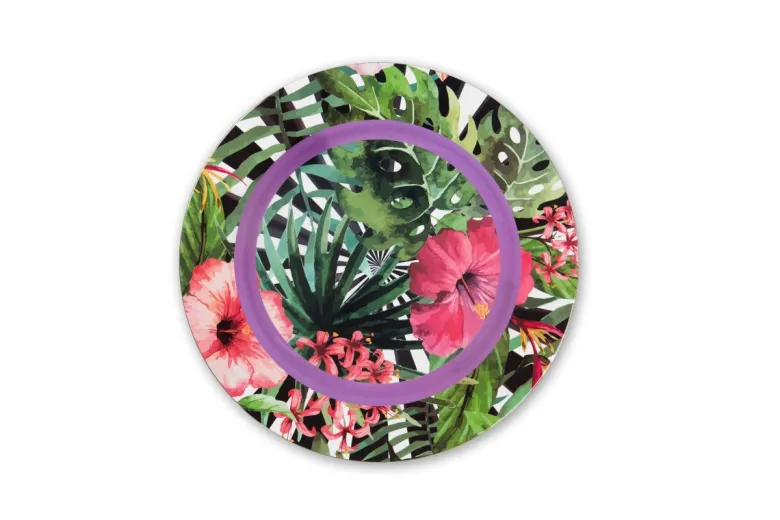 Sottopiatti, 6 pezzi, fantasia tropicale, multicolore