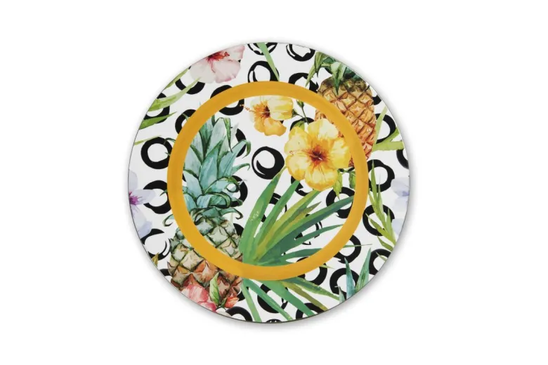 Sottopiatti, 6 pezzi, fantasia tropicale, multicolore