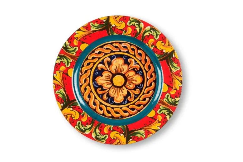 Sottopiatti, 6 pezzi, stile siciliano, multicolore
