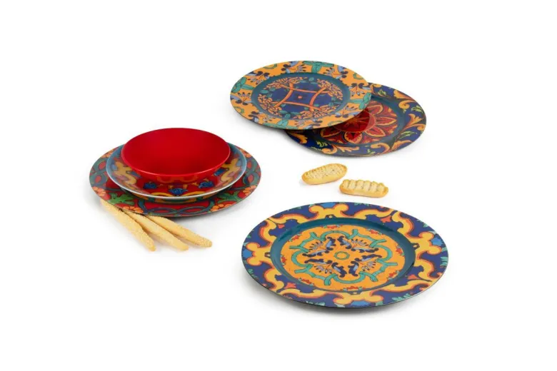 Sottopiatti, 6 pezzi, stile siciliano, multicolore