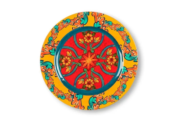 Sottopiatti, 6 pezzi, stile siciliano, multicolore