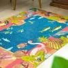 Tappeto arredo, animali e fauna, multicolore, 165x110 cm