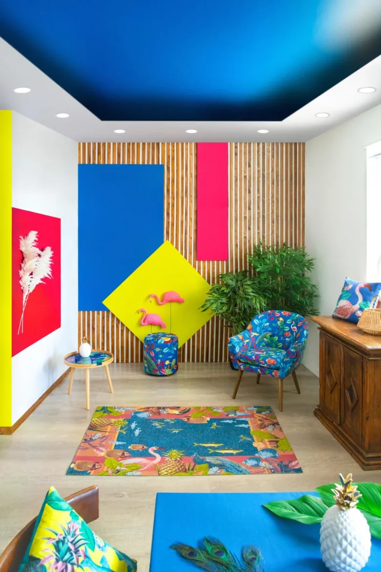 Tappeto arredo, animali e fauna, multicolore, 165x110 cm