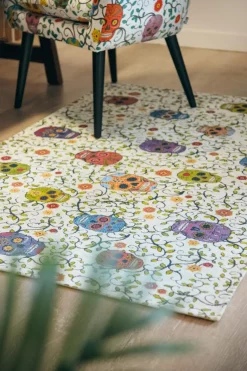 Tappeto arredo, con teschi, multicolore, 165x110 cm