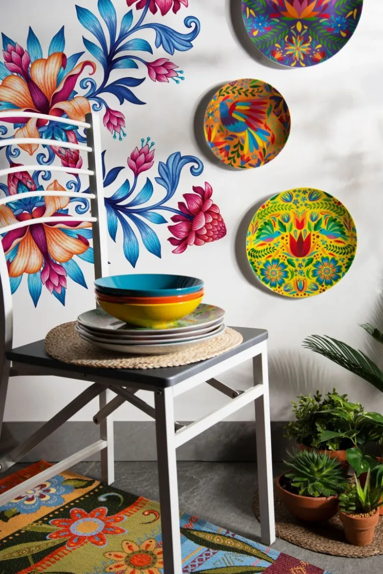 Tappeto arredo, fiori, multicolore, 165x110 cm